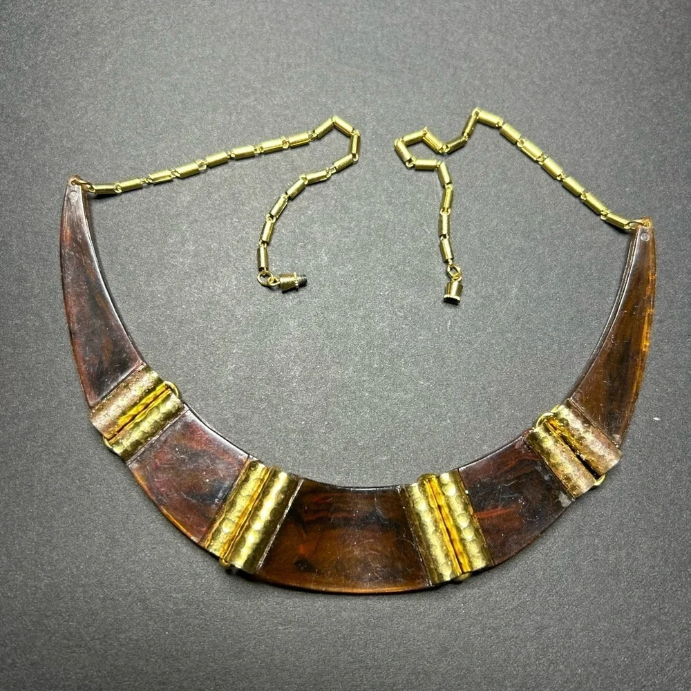 Vintage Gold and Brown Necklace
